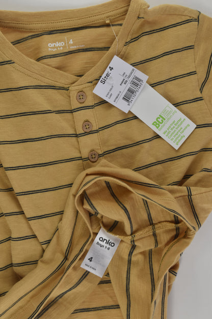 NEW Anko Size 4 Button T-shirt