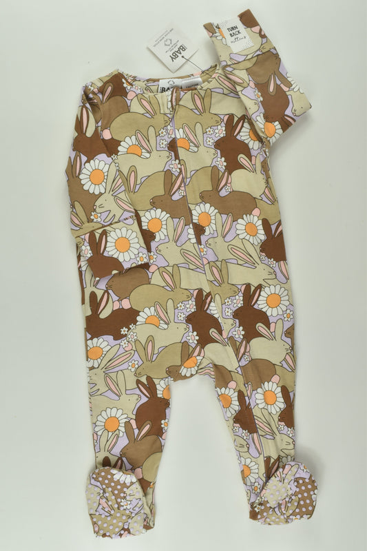 NEW Cotton On Baby Size 00 Retro Rabbits Romper