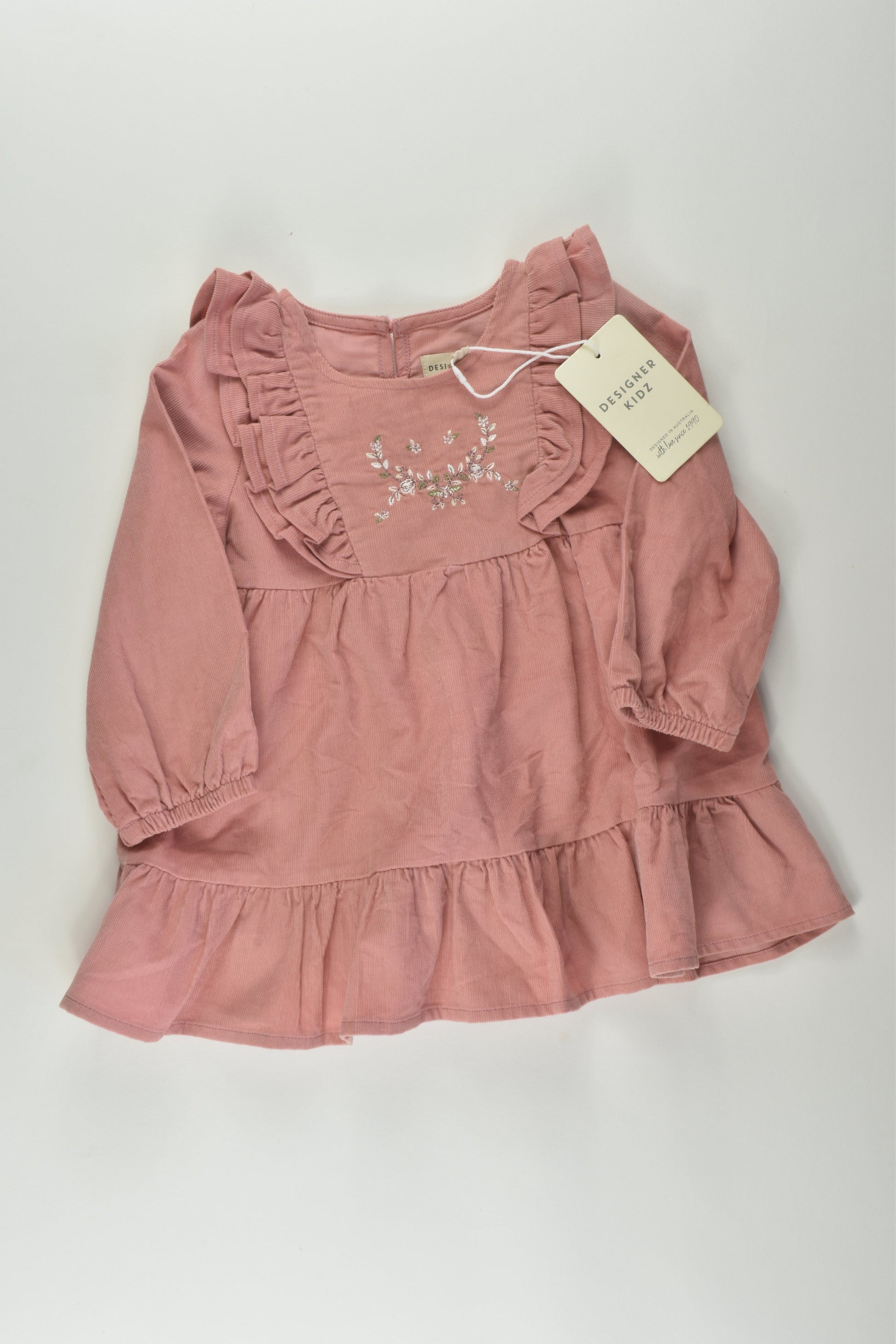 NEW Designer Kidz Size 0 Embroidery Cord Dress