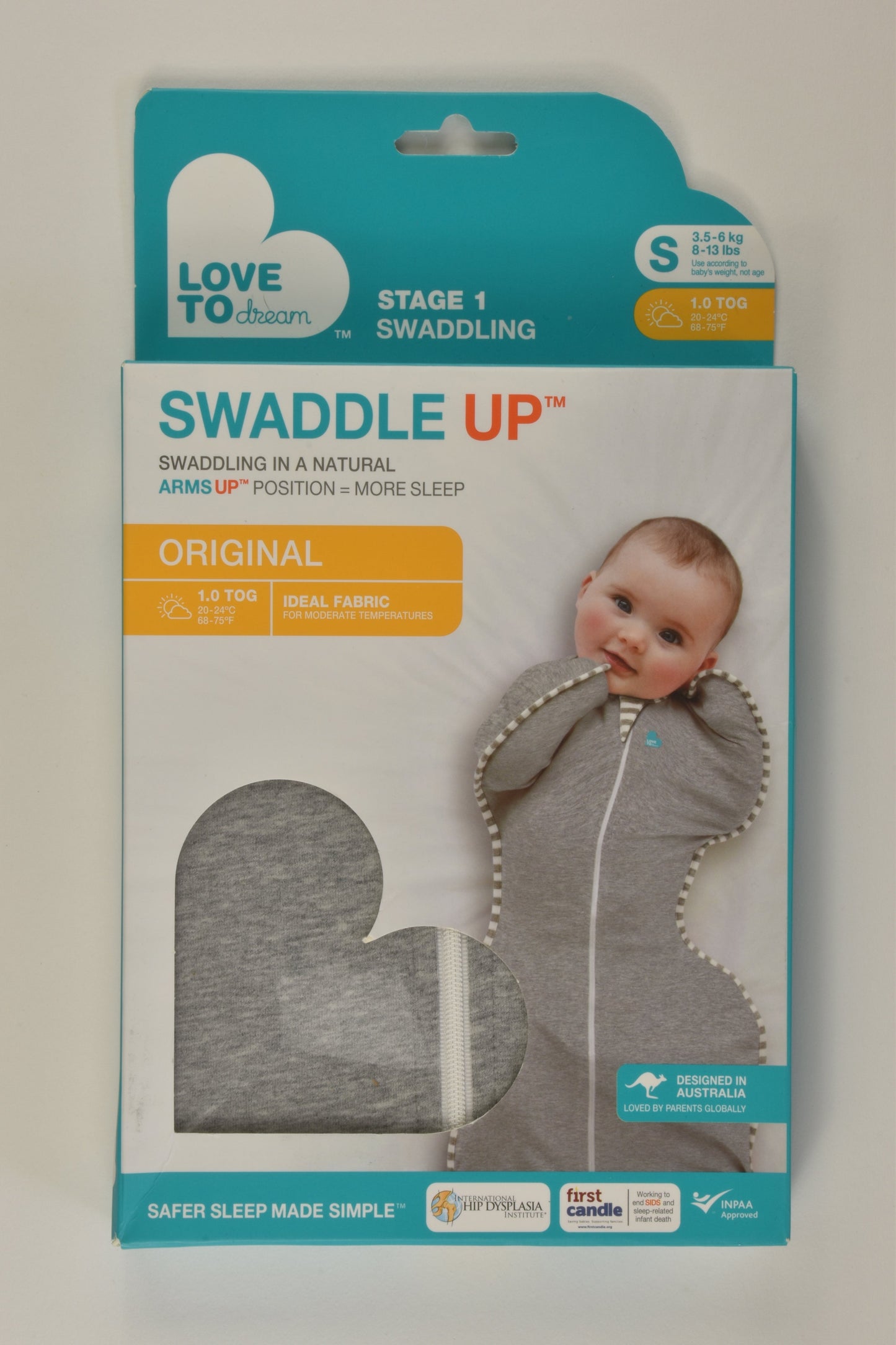 NEW Love To Dream Size Small (3.5-6 kg) Swaddle Up Original 1.0 Tog