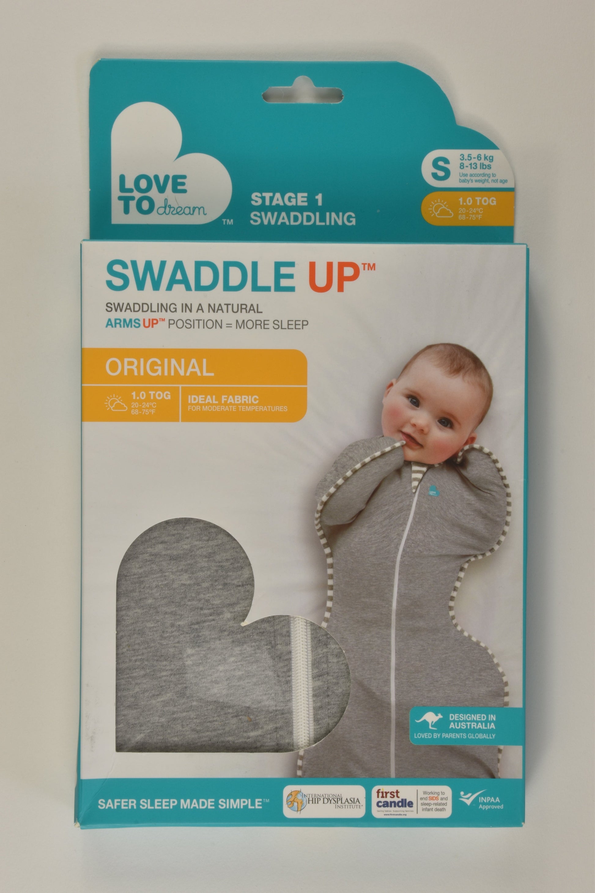 NEW Love To Dream Size Small (3.5-6 kg) Swaddle Up Original 1.0 Tog