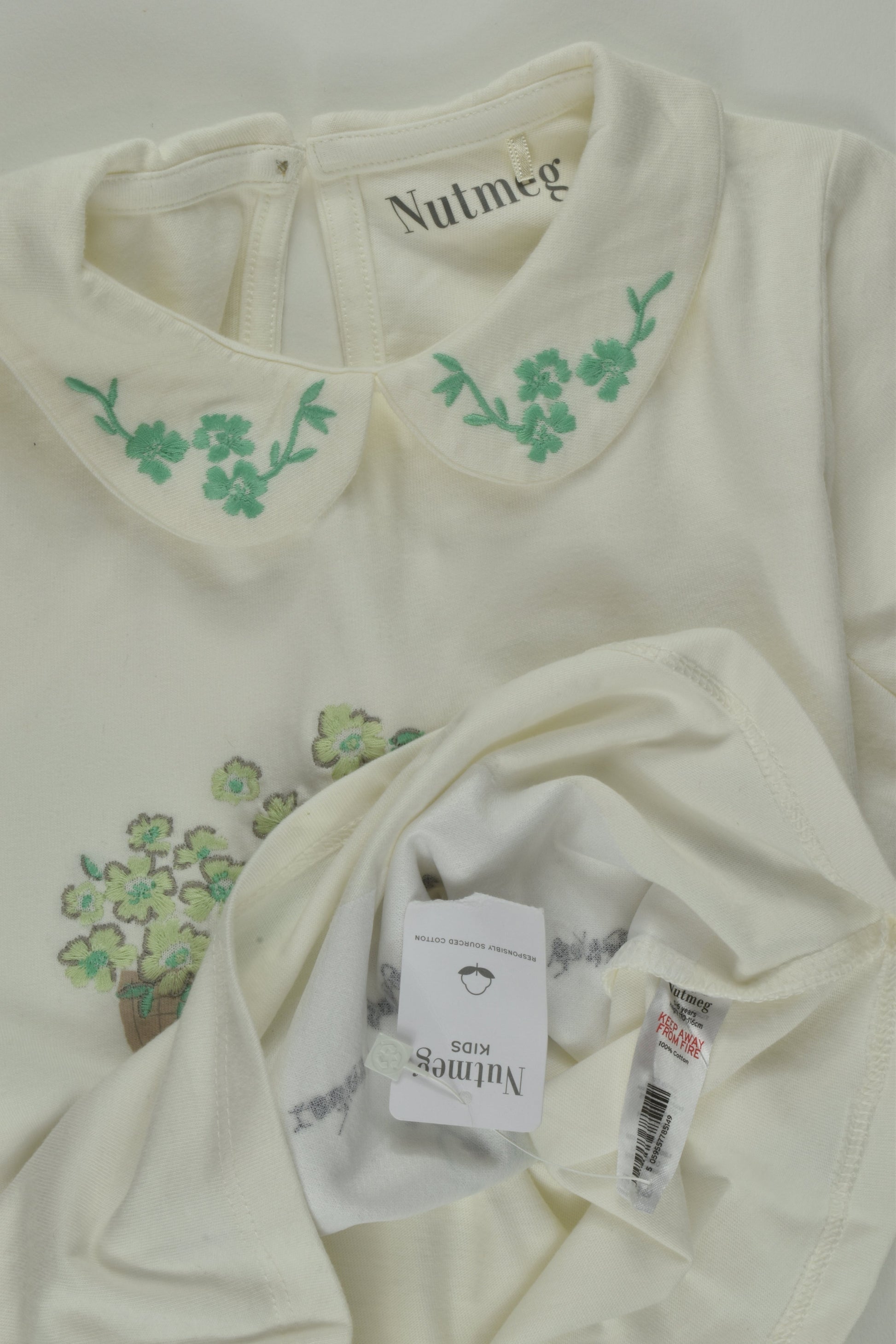 NEW Nutmeg Size 5-6 Embroidery T-shirt