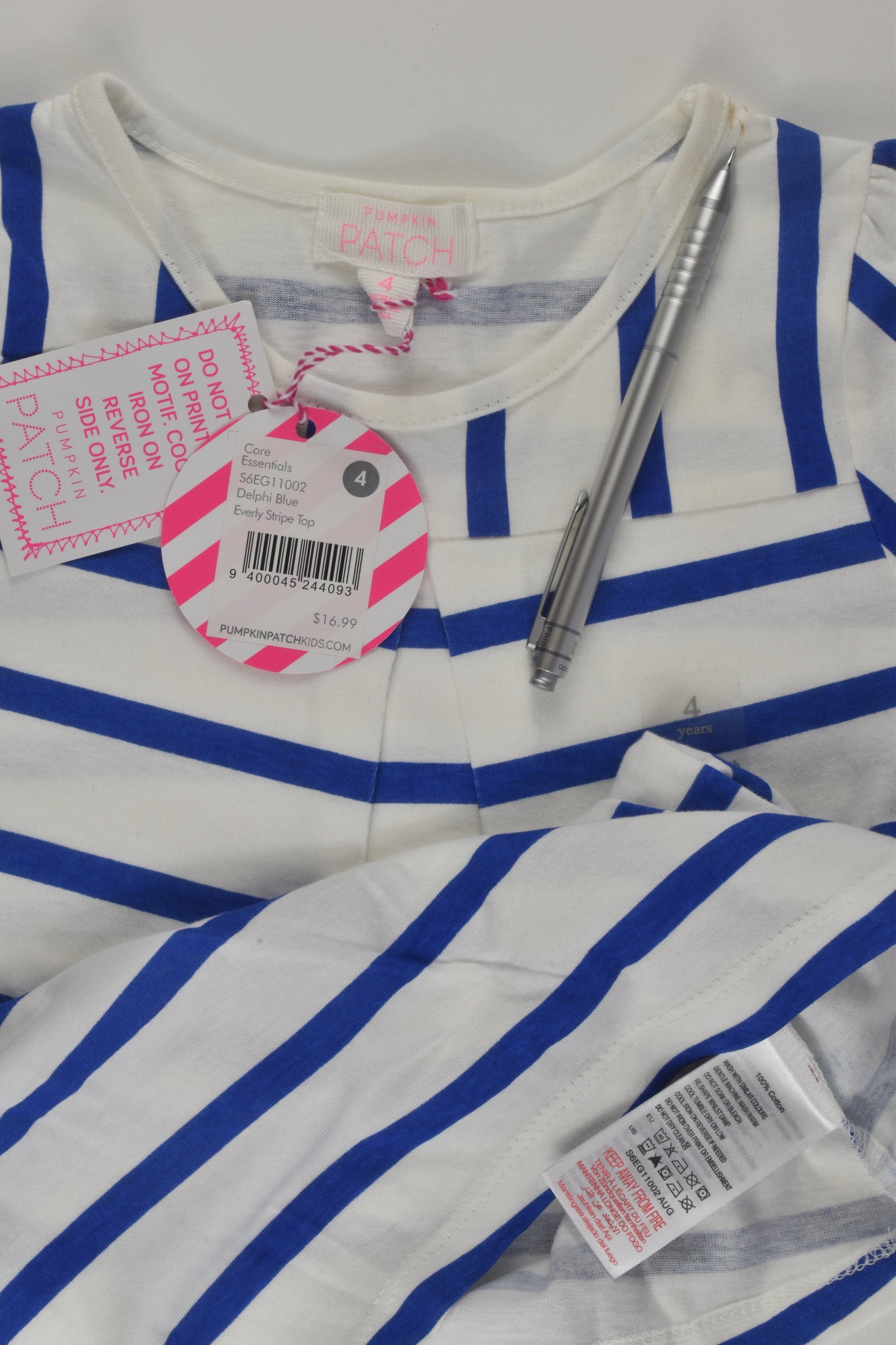 NEW Pumpkin Patch Size 4 Striped T-shirt