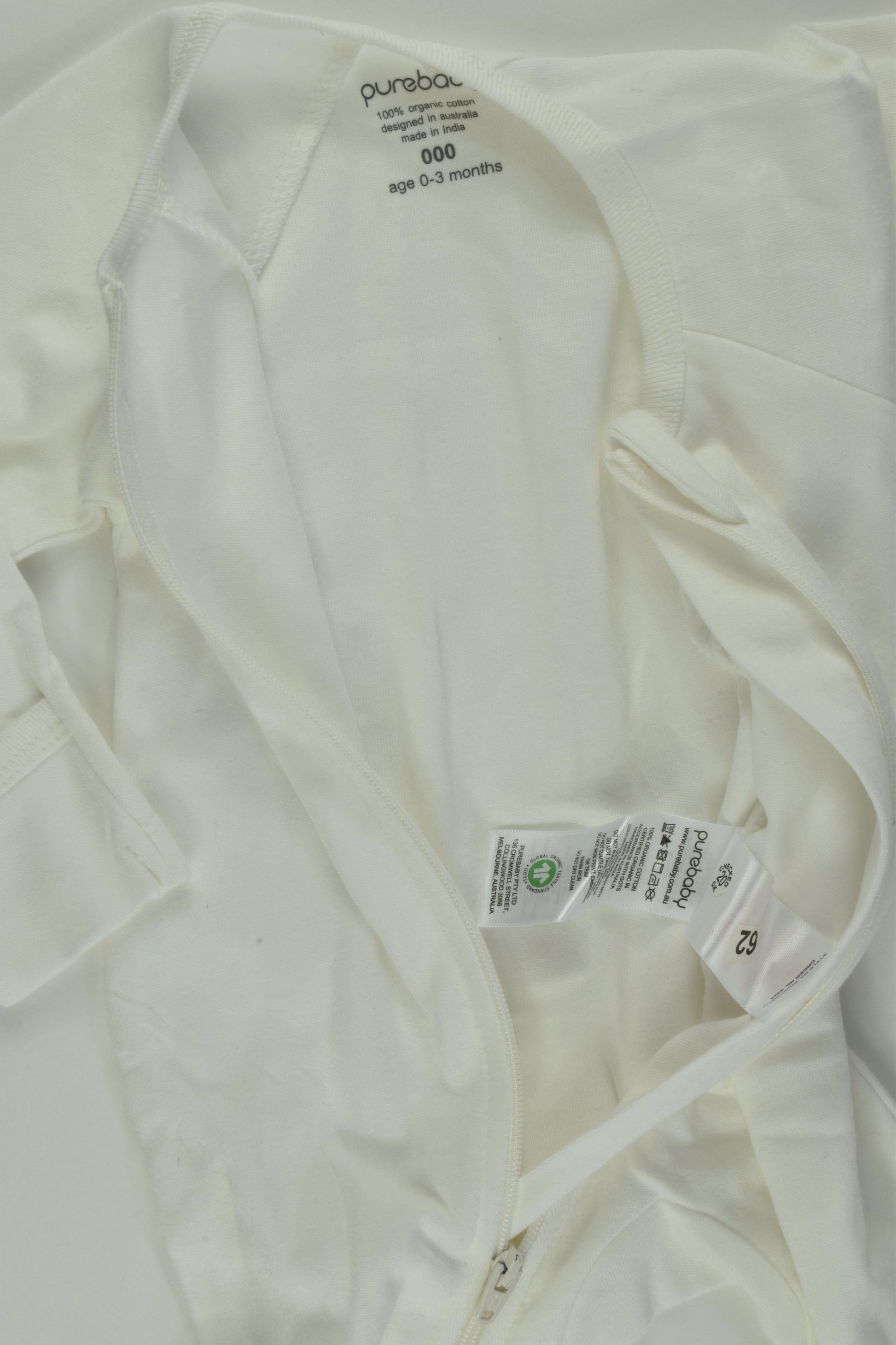 NEW Purebaby Size 000 Footed Romper