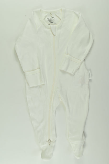 NEW Purebaby Size 000 Footed Romper