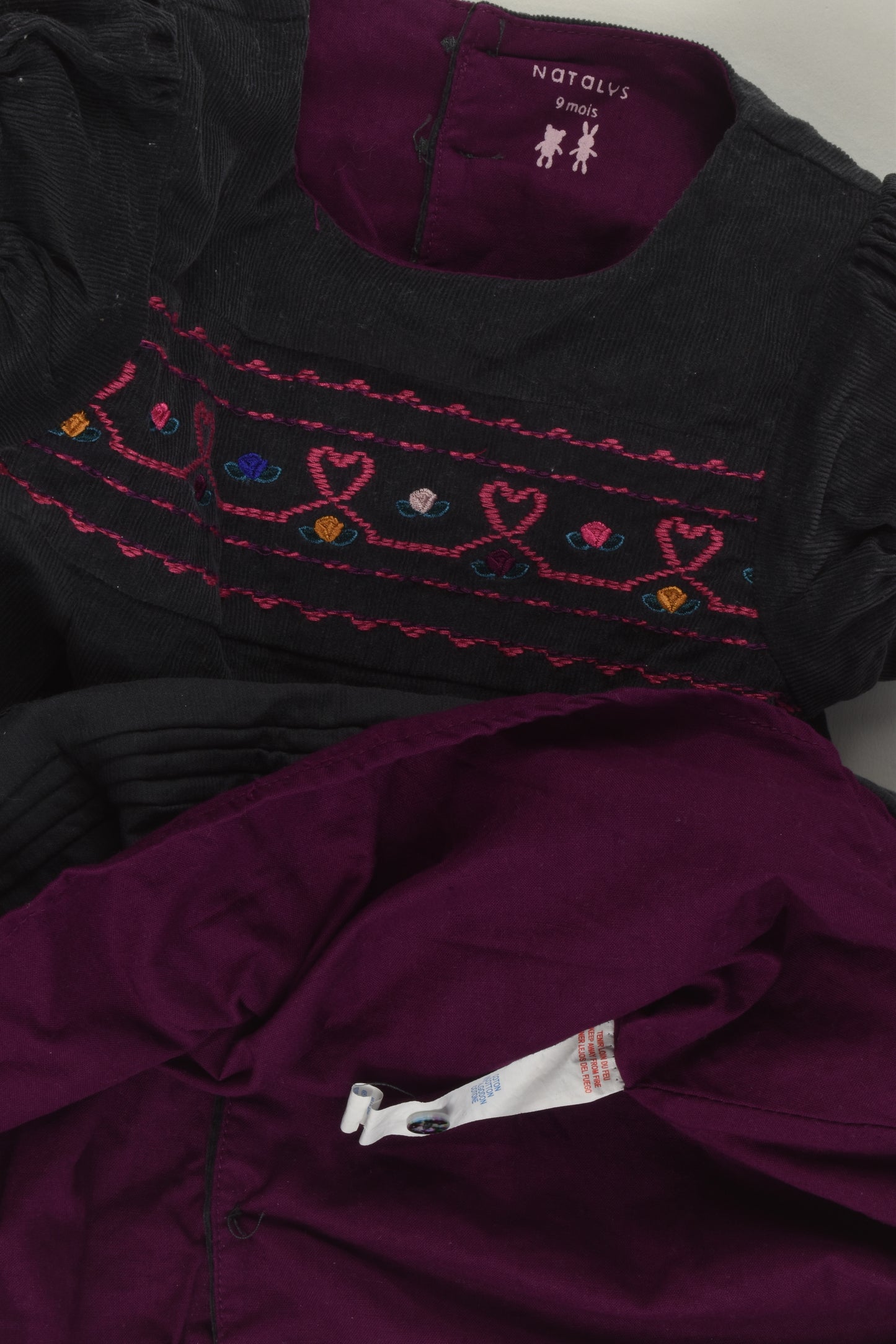 Natalys Size 9 months Lined Cord Dress