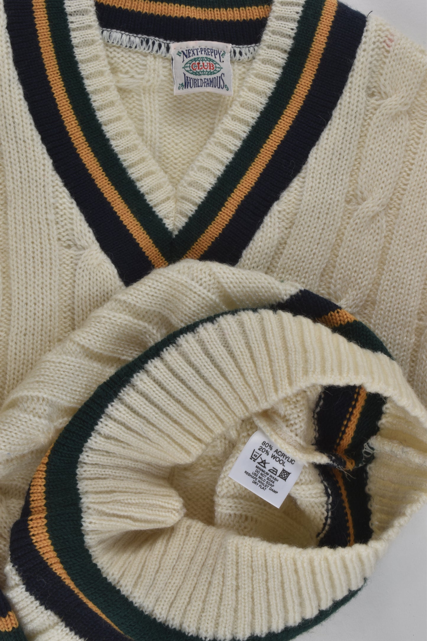 Next Preppy Club Size 5/6 Vintage Knit Jumper