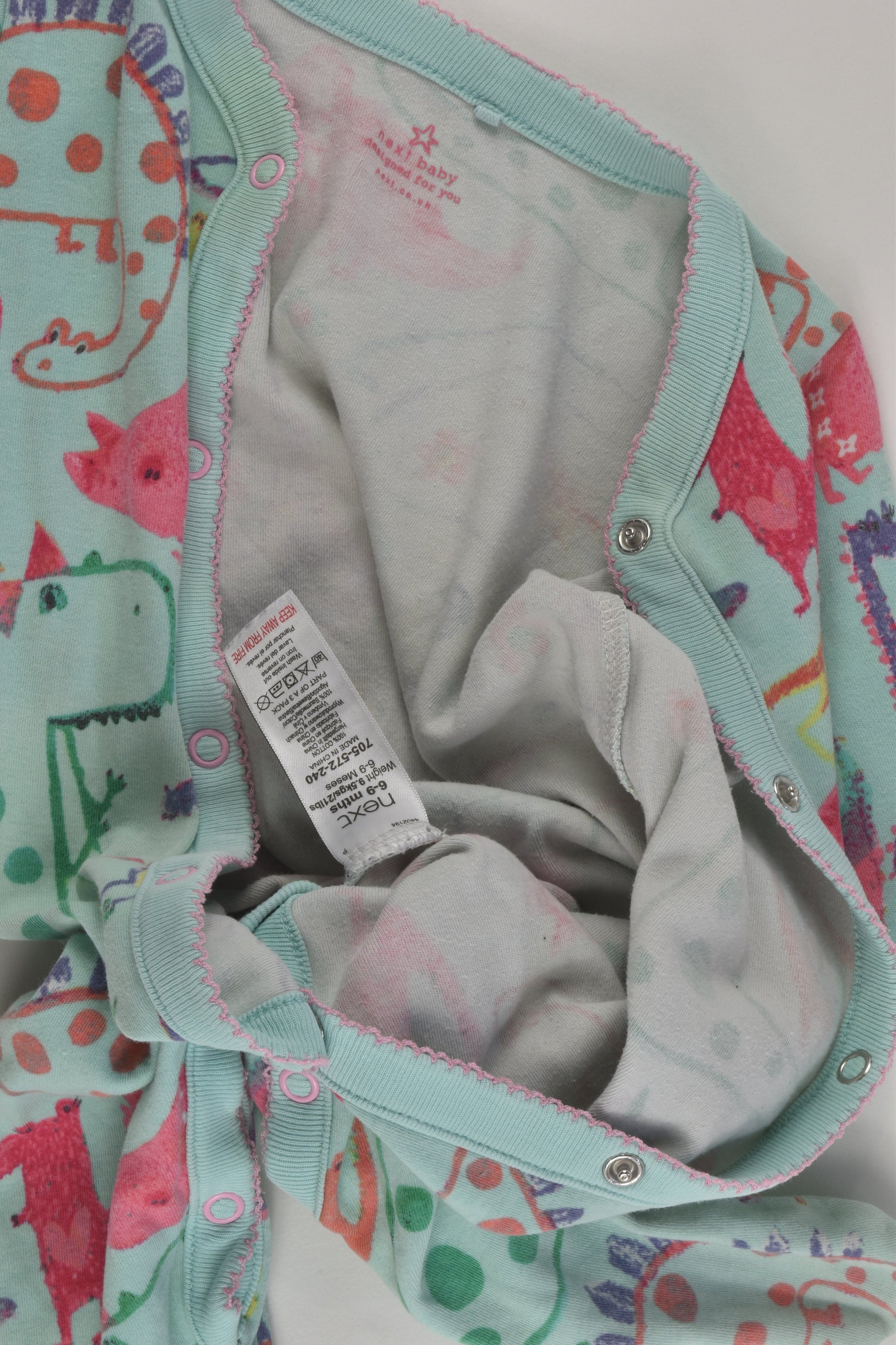 Next Size 0 Colourful Dinosaurs Romper