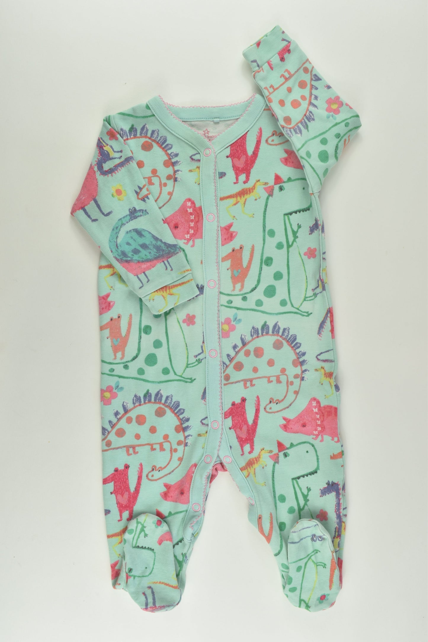 Next Size 0 Colourful Dinosaurs Romper