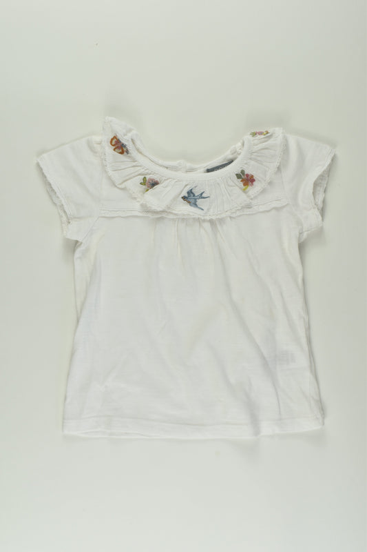 Next Size 0 Embroidery Collar T-shirt