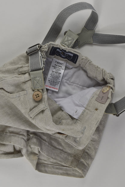 Next Size 0 Linen Blend Suspender Short Overalls
