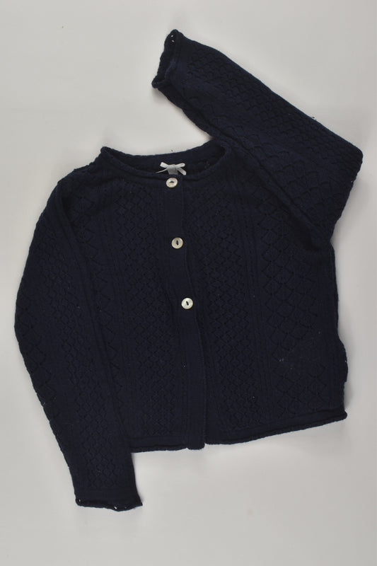 Next Size 0 Navy Knit Cardigan