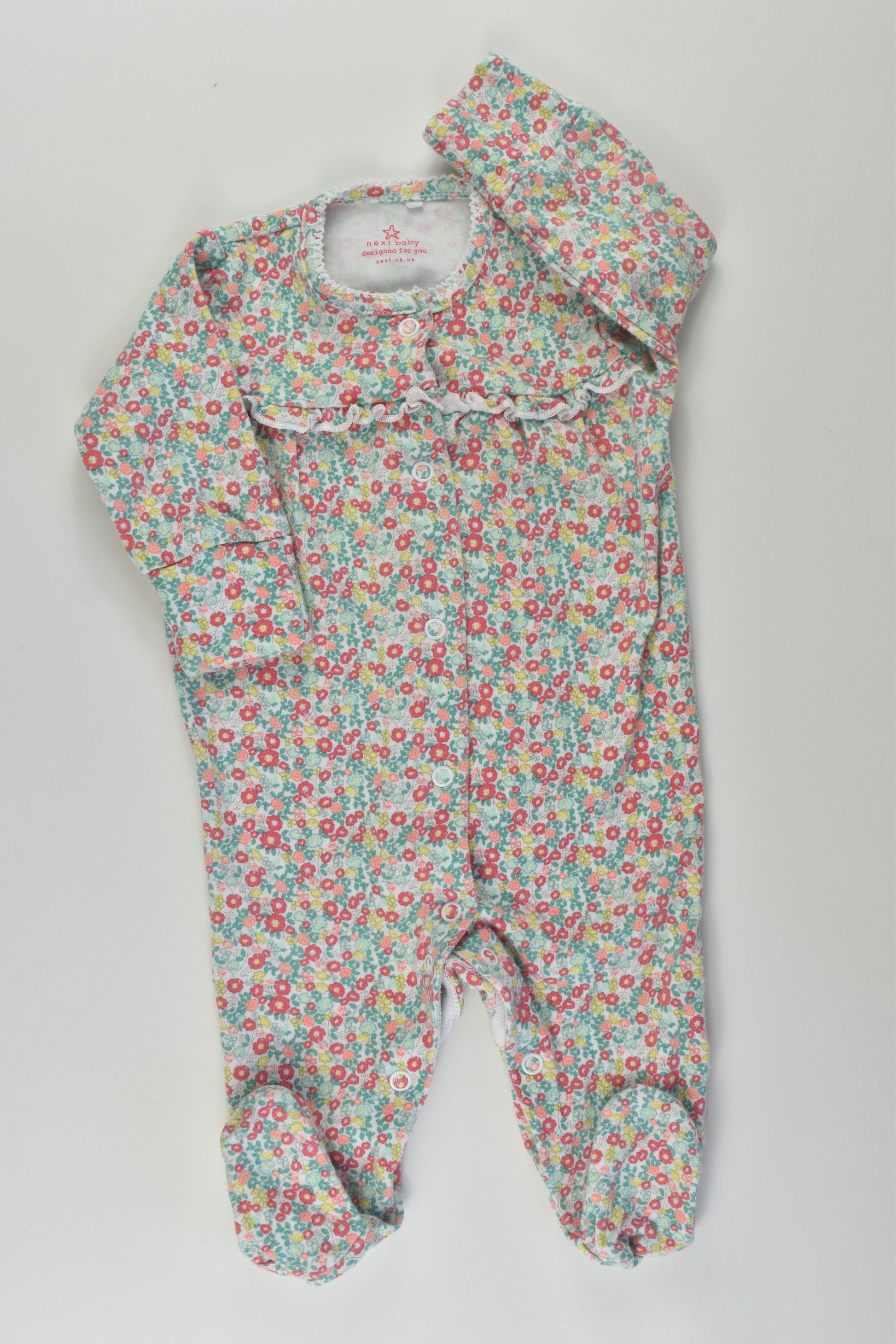Next Size 000 Liberty Print Footed Romper