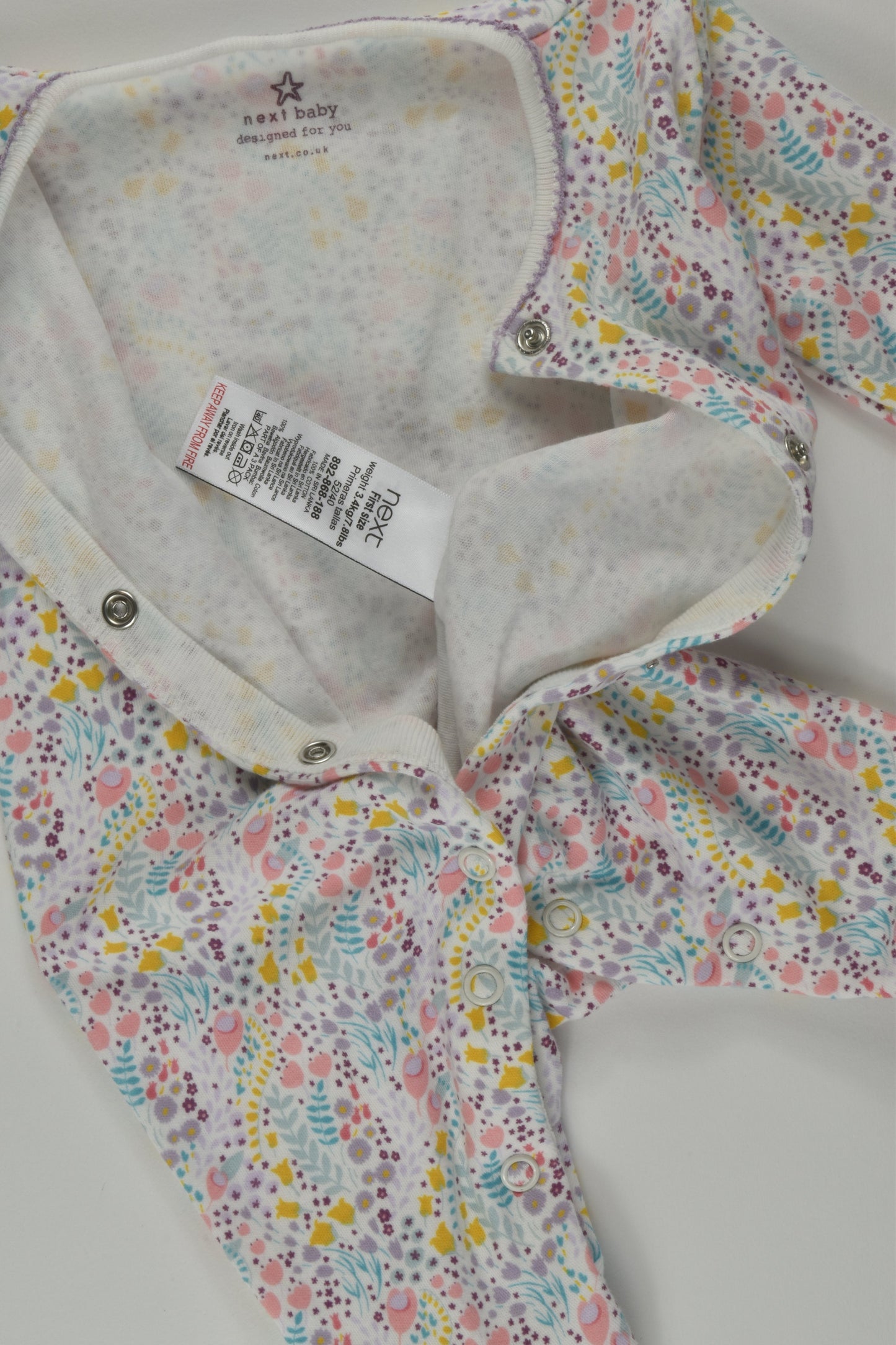 Next Size 0000 Floral Footed Romper