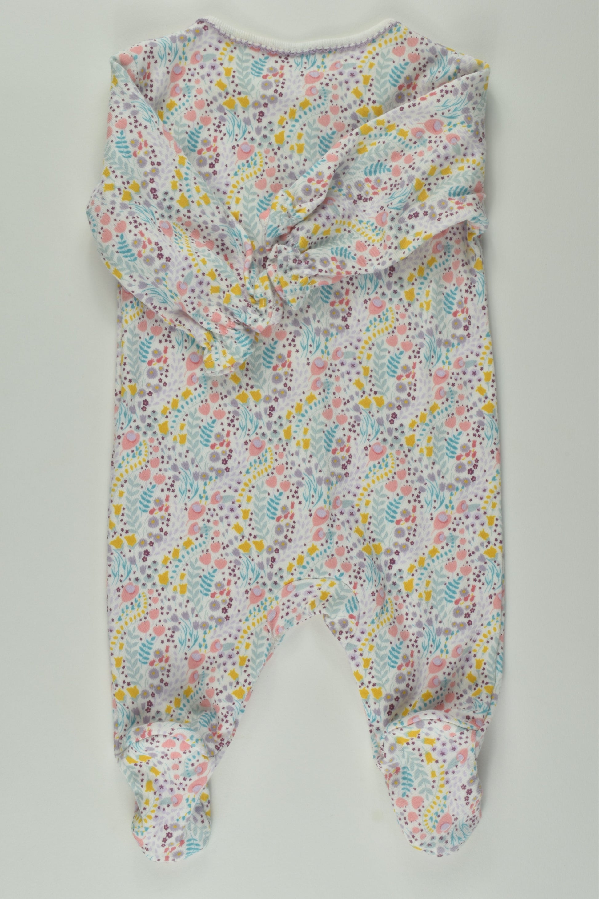 Next Size 0000 Floral Footed Romper