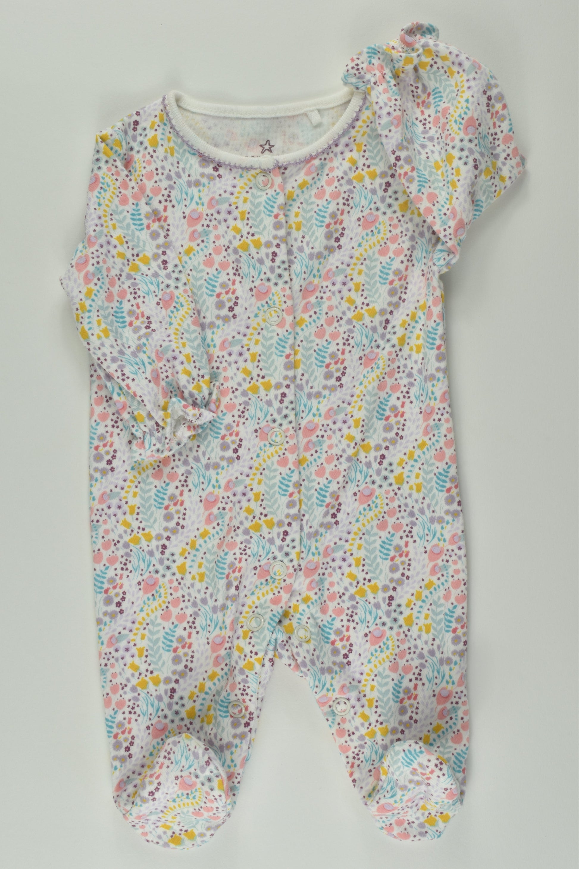 Next Size 0000 Floral Footed Romper