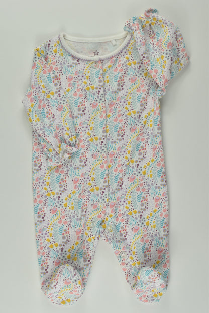 Next Size 0000 Floral Footed Romper