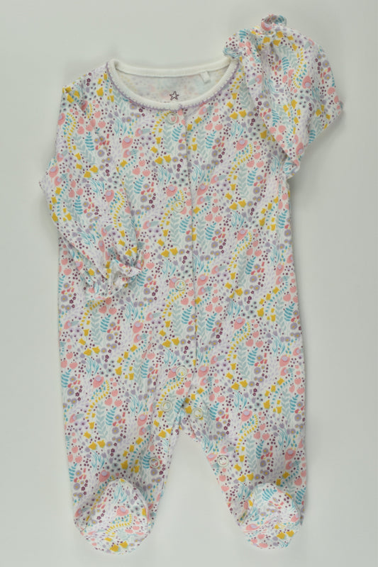 Next Size 0000 Floral Footed Romper