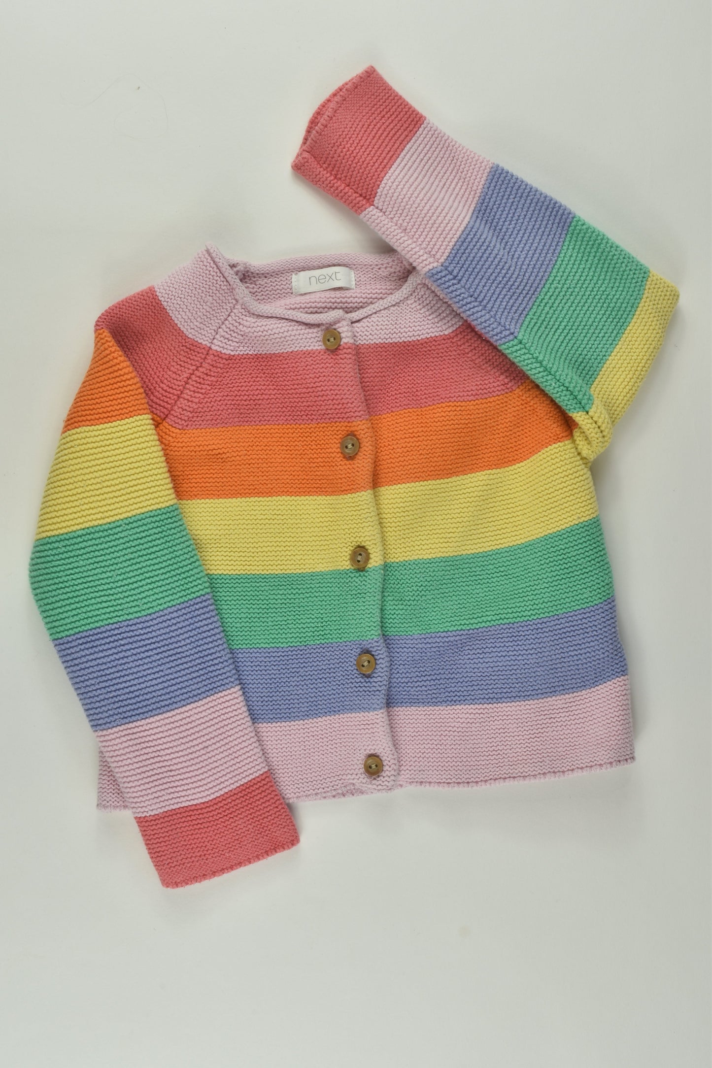 Next Size 1-2 Rainbow Stripes Cardigan
