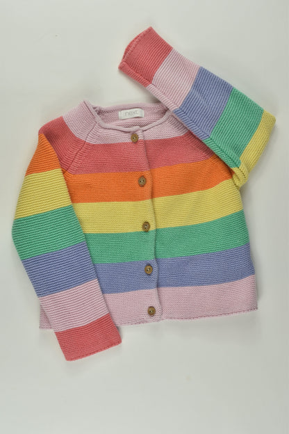 Next Size 1-2 Rainbow Stripes Cardigan