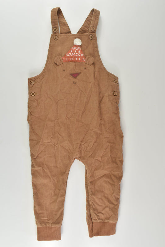 Next Size 1 Bear Lightweight Cord Overalls