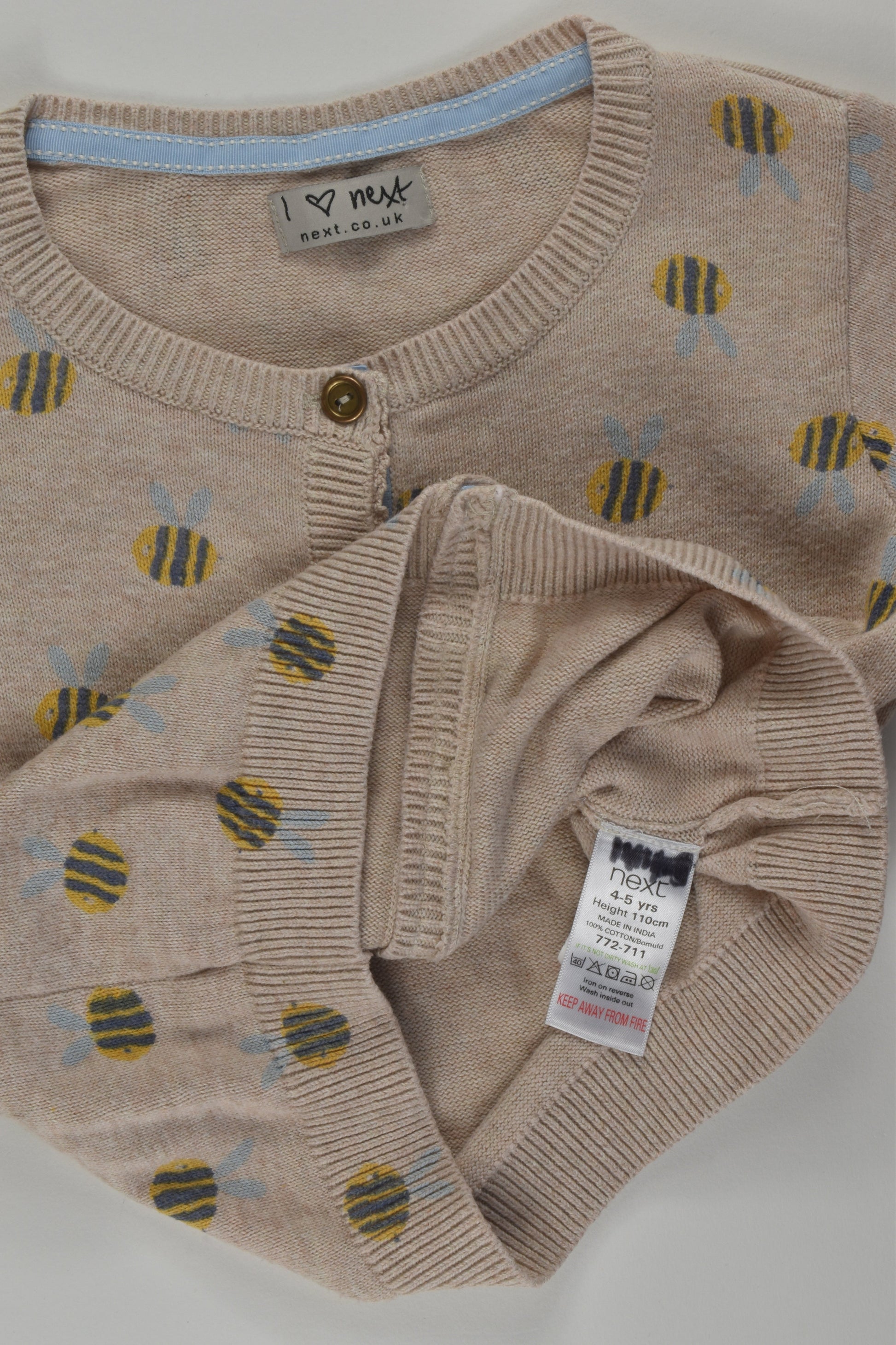 Next Size 4-5 Bee Knit Cardigan