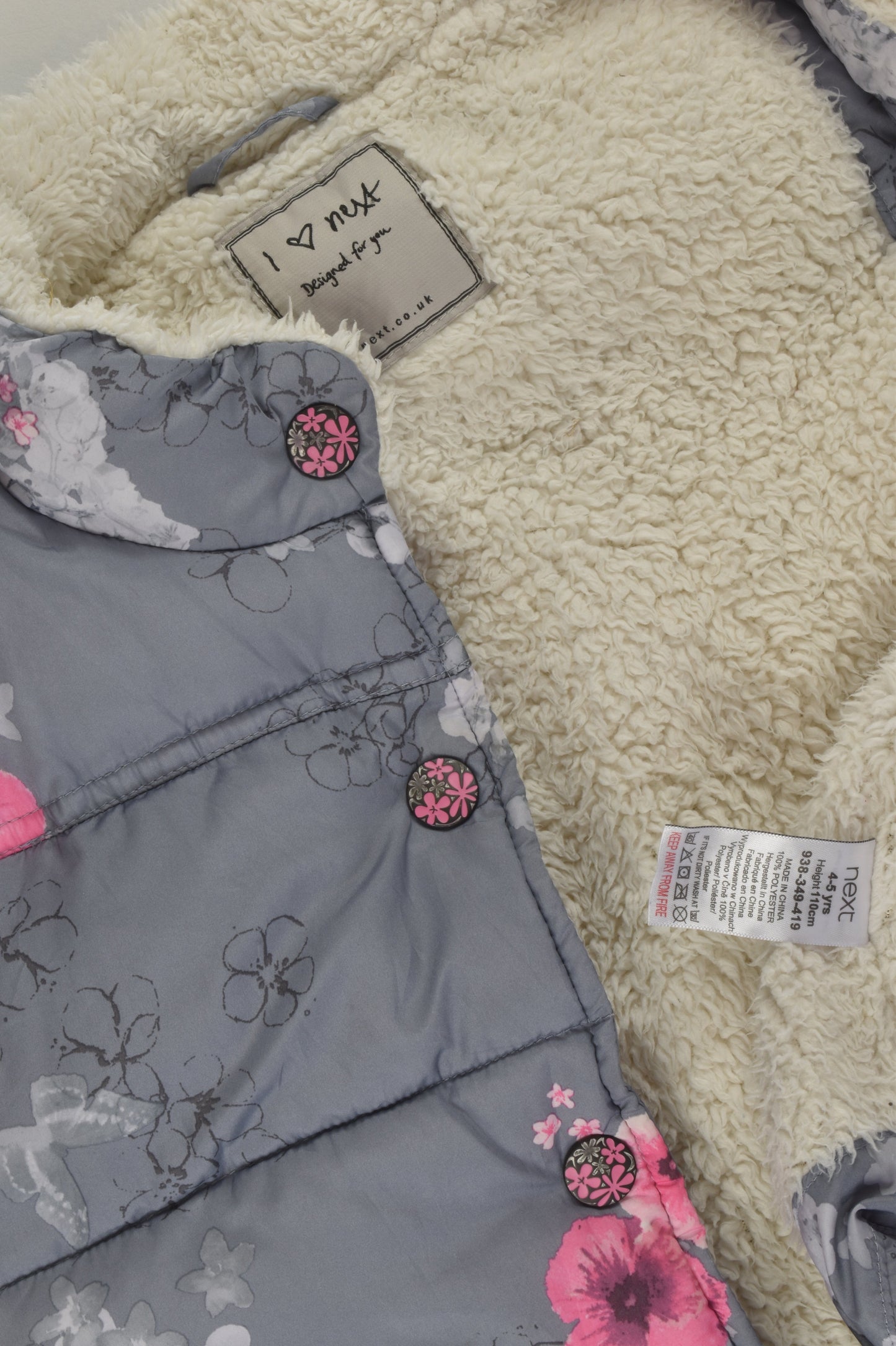 Next Size 4-5 Floral Puffer Vest