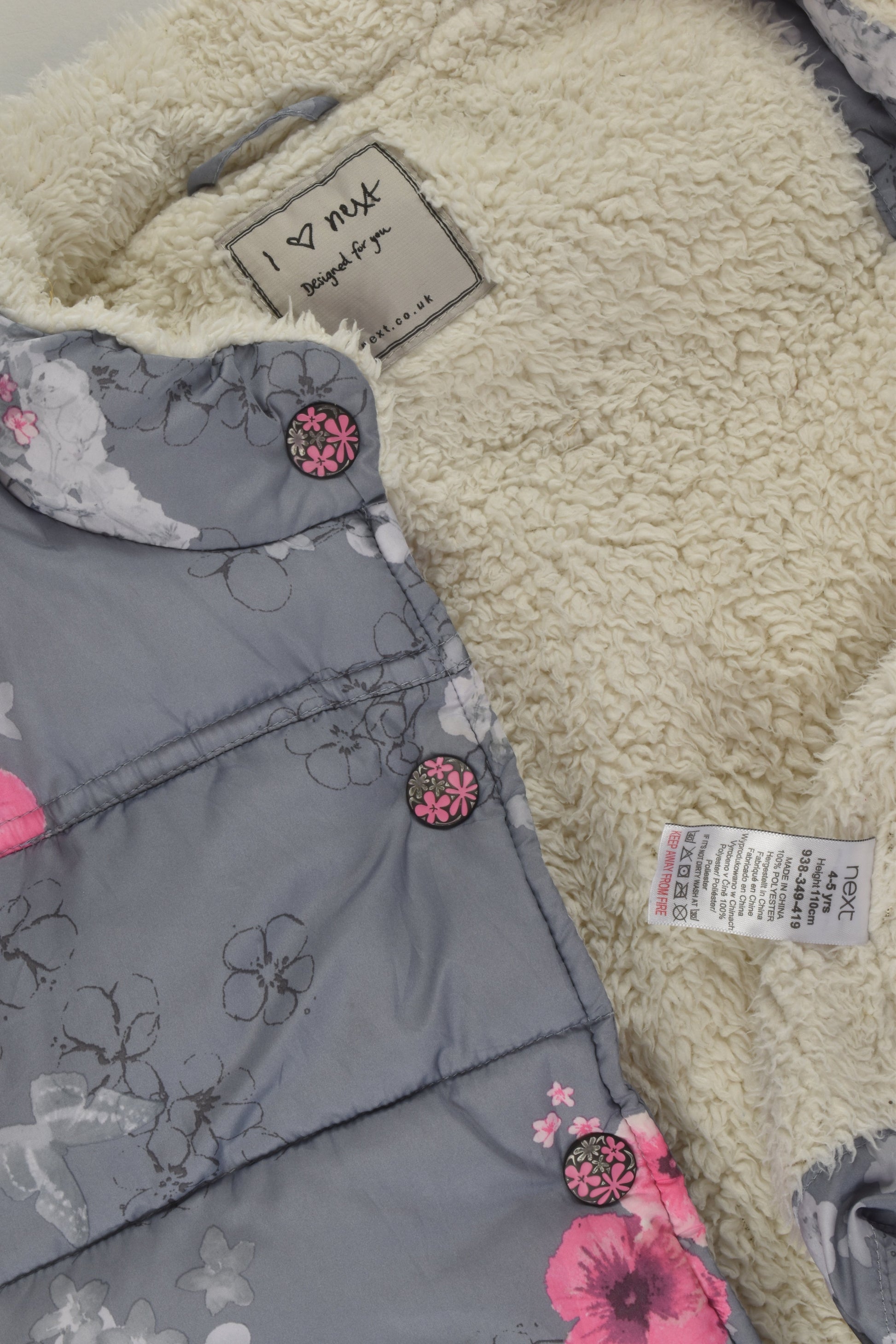 Next Size 4-5 Floral Puffer Vest