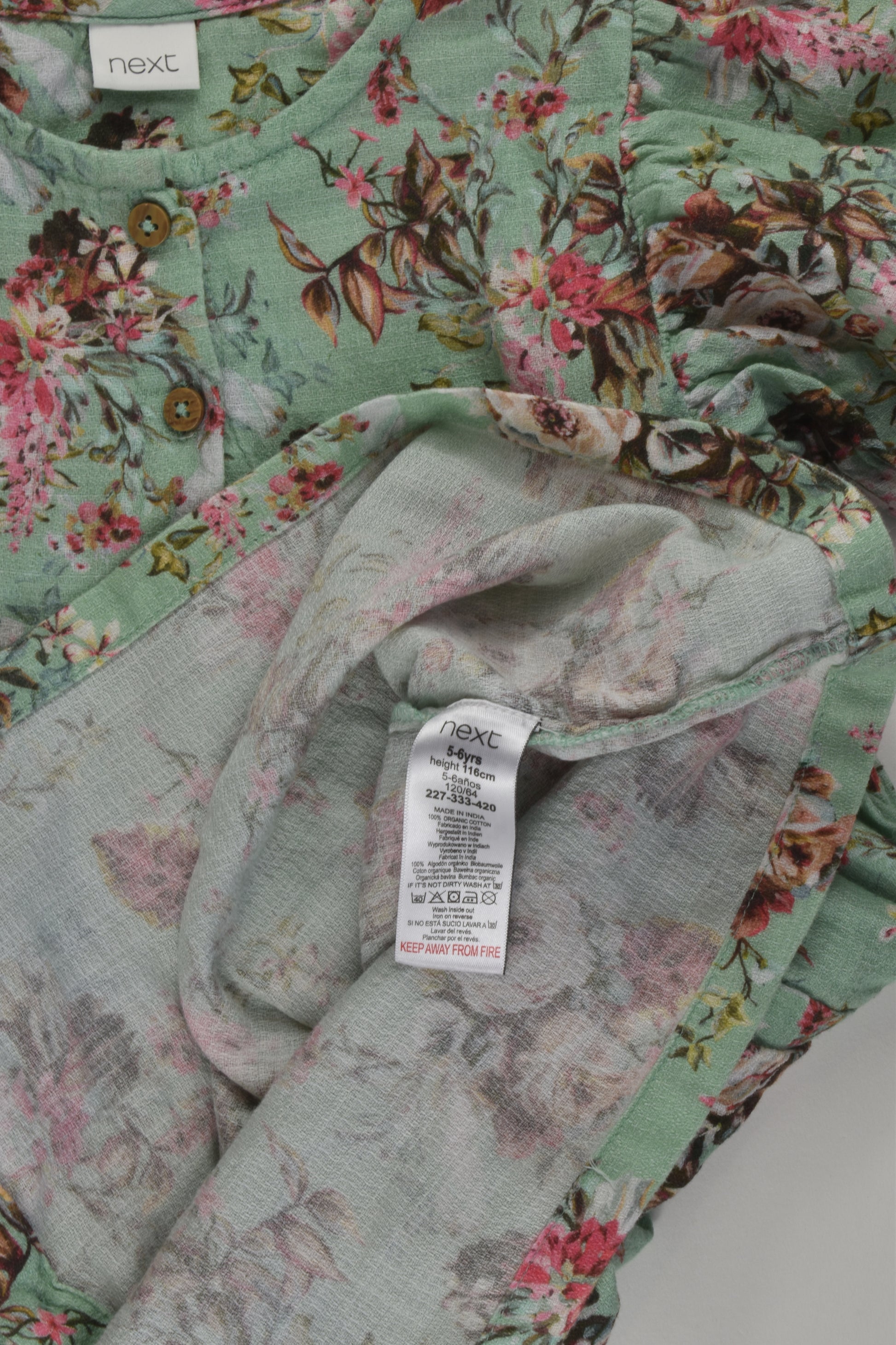 Next Size 5-6 Organic Floral Dress