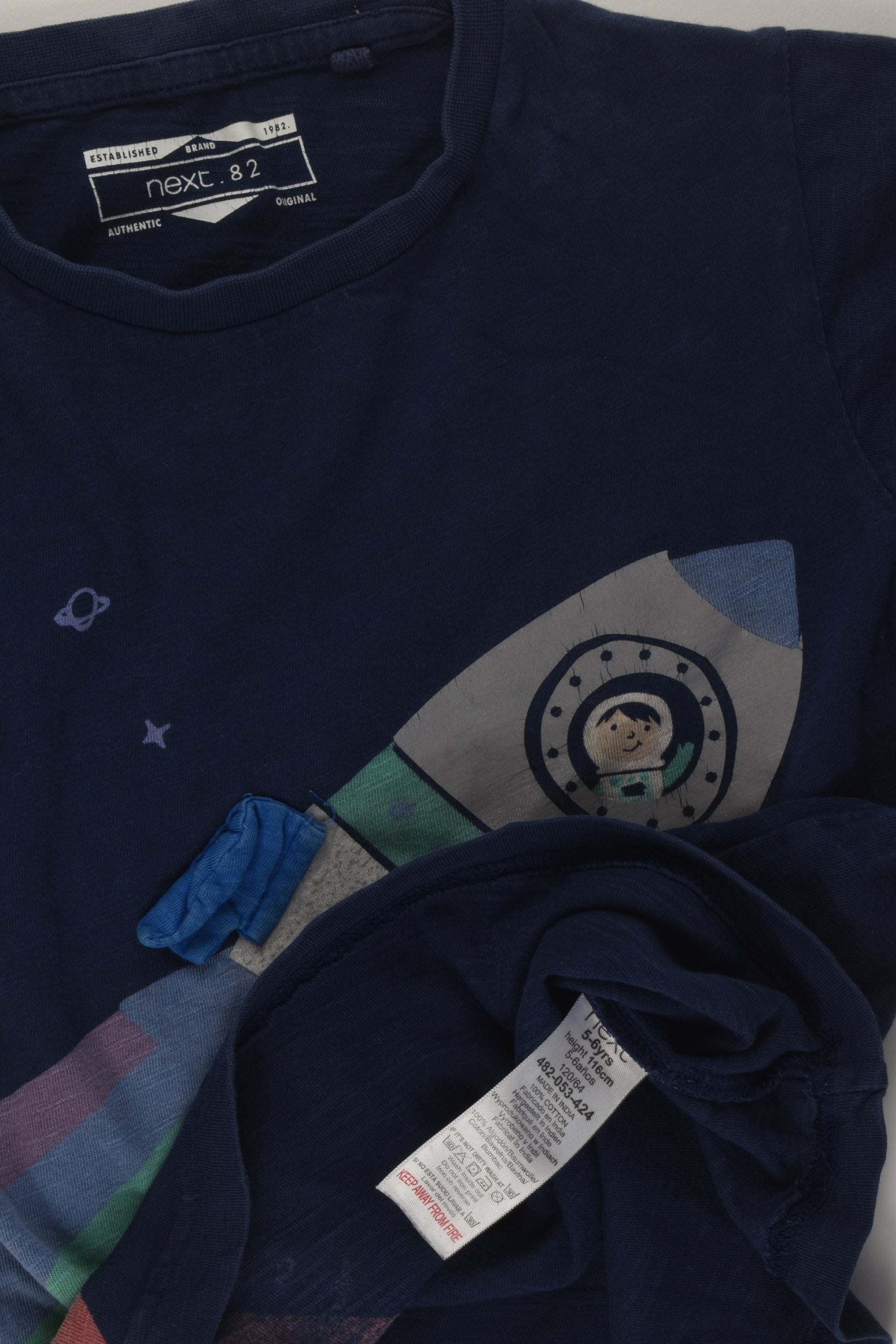 Next Size 5-6 Rainbow Rocket T-shirt