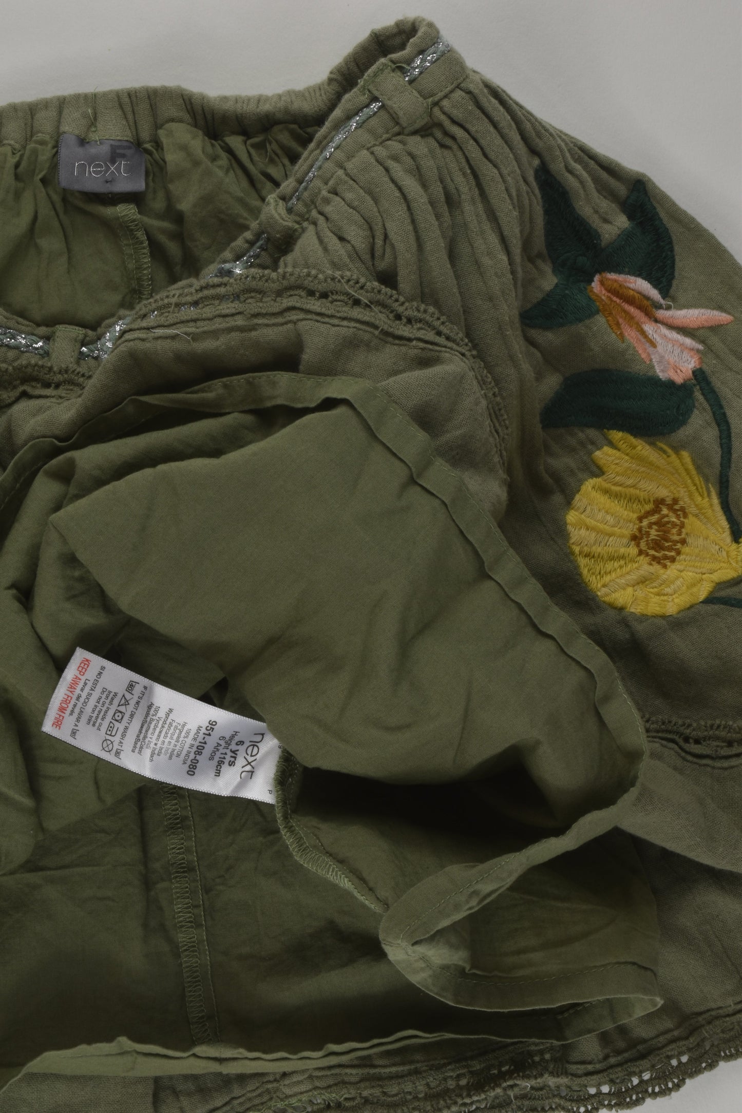 Next Size 6 Embroidery Lined Skirt