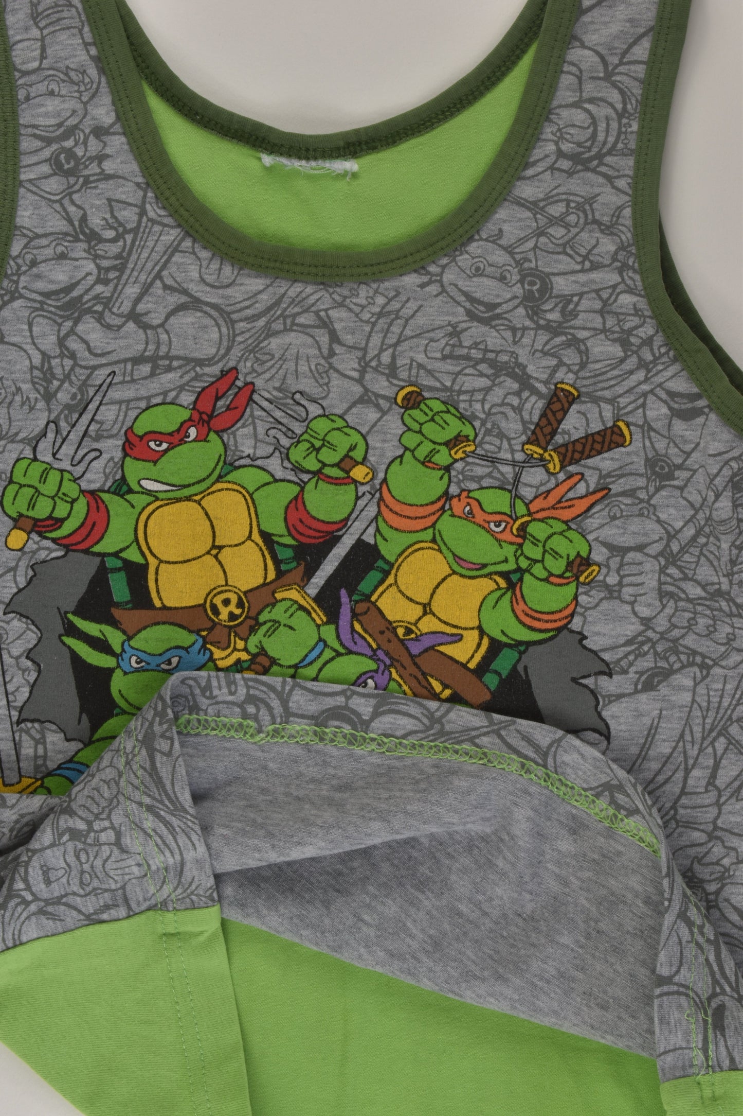 Ninja Turtles Size 6-8 Singlet
