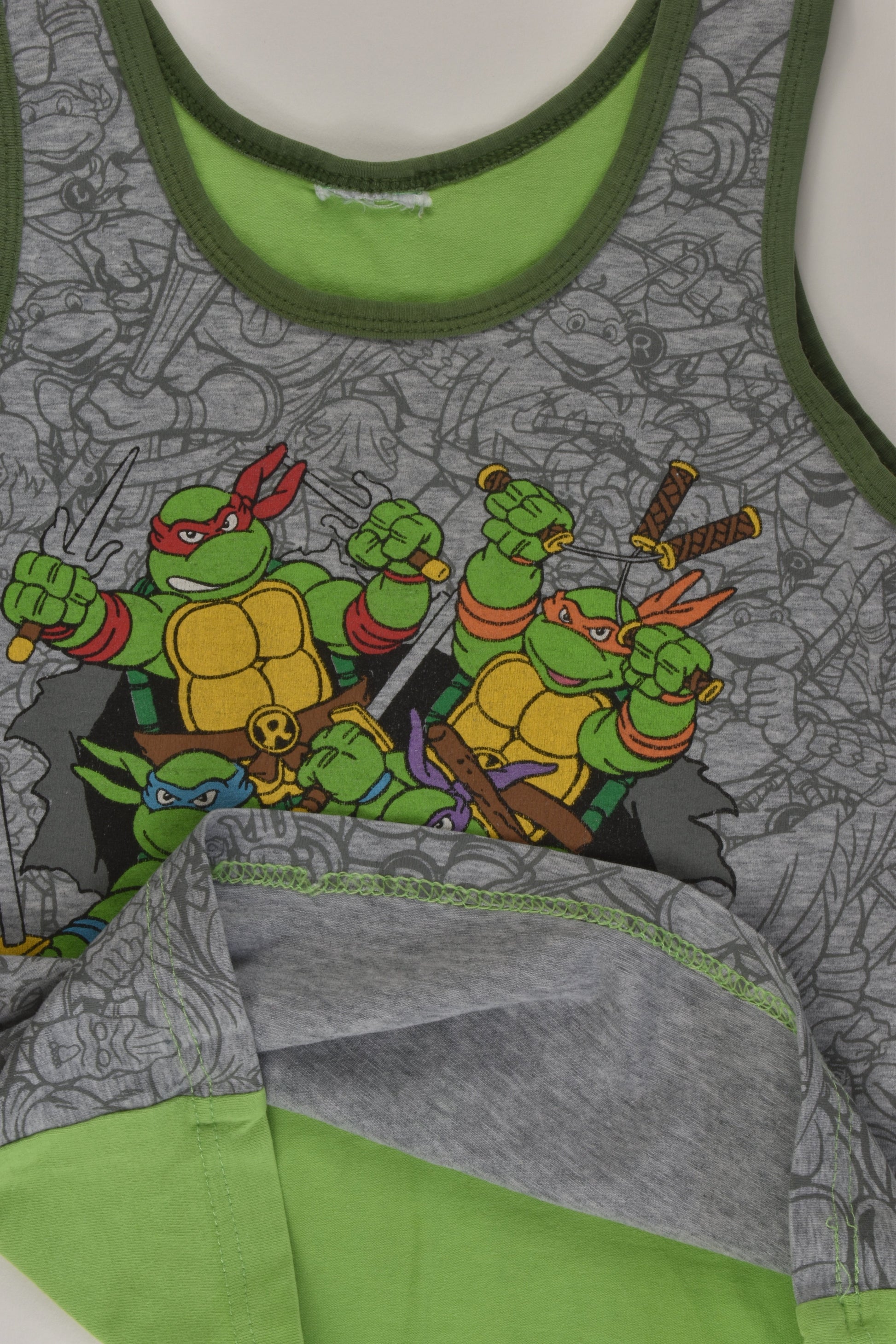 Ninja Turtles Size 6-8 Singlet