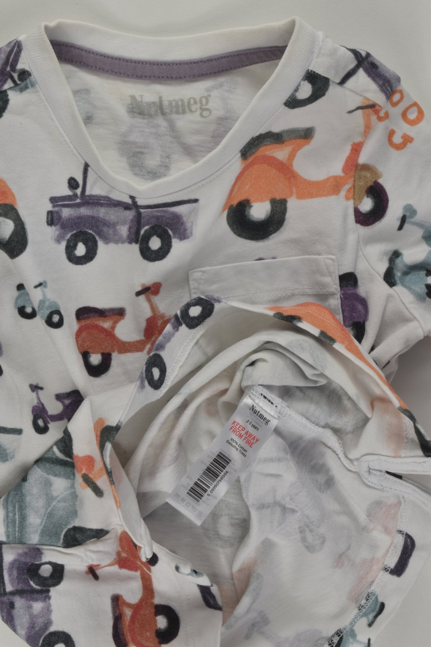 Nutmeg Size 2-3 Vehicles T-shirt