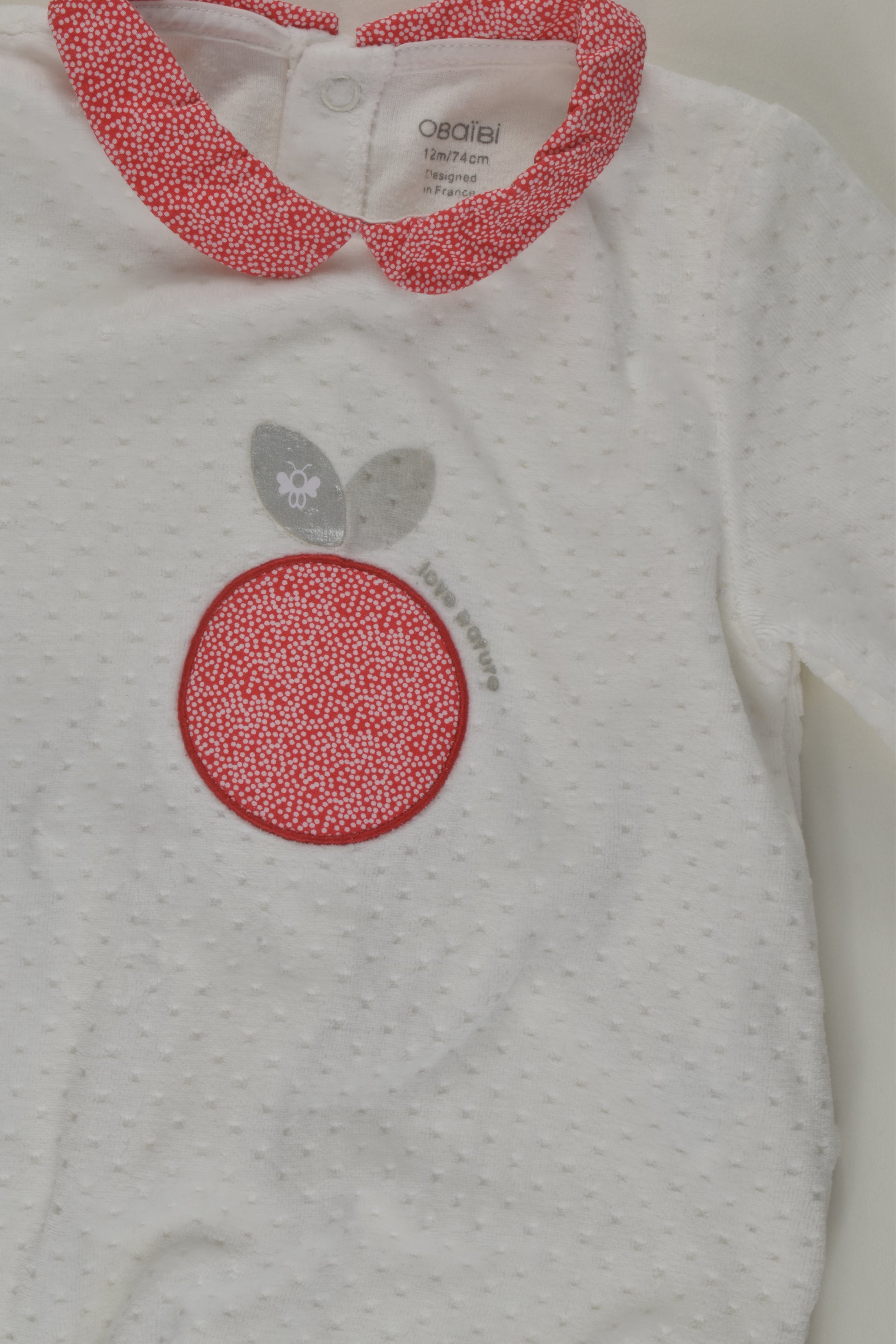 Obaïbi Size 0 'Love Nature' Velour Romper