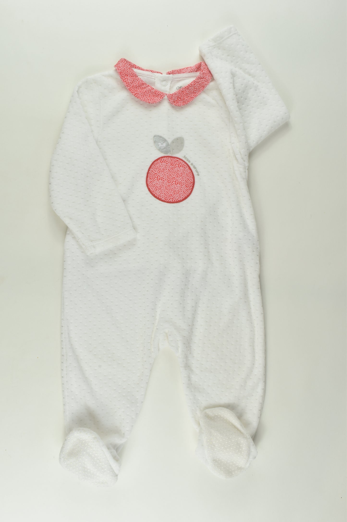 Obaïbi Size 0 'Love Nature' Velour Romper