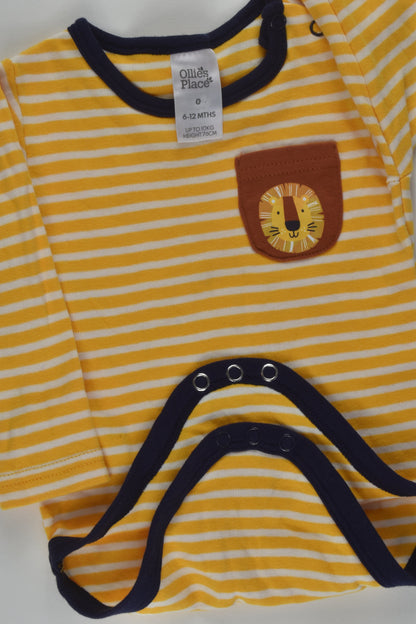 Ollie's Place Size 0 Lion Pocket Bodysuit