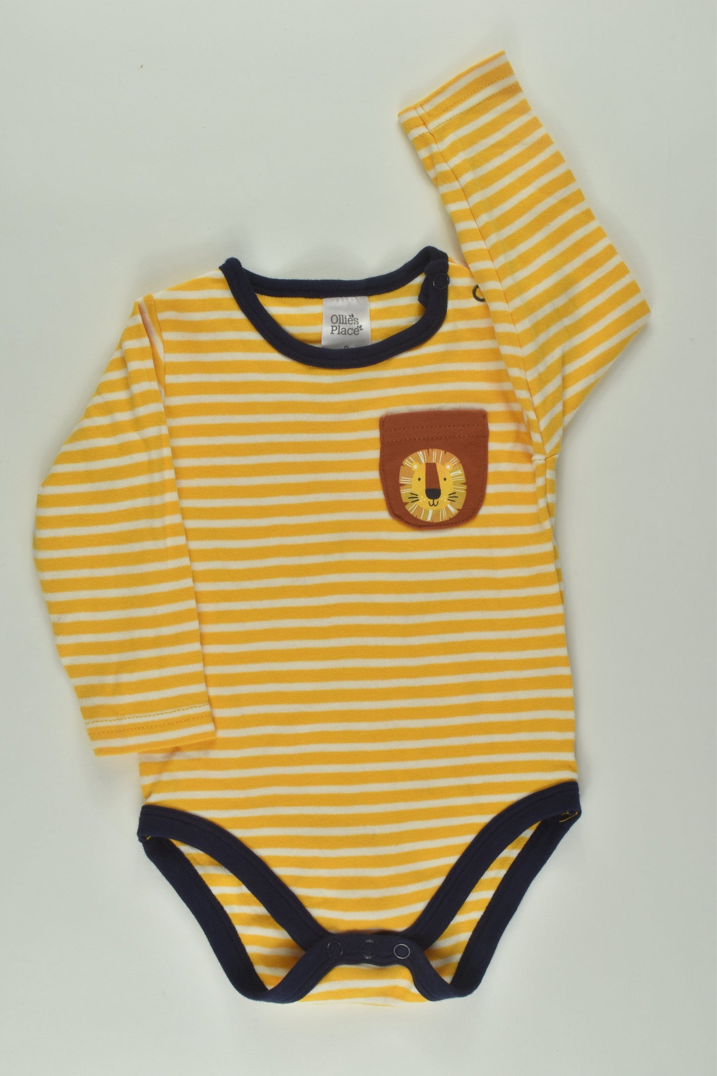 Ollie's Place Size 0 Lion Pocket Bodysuit