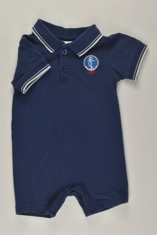 Ollie's Place Size 000 Nautical Polo Romper