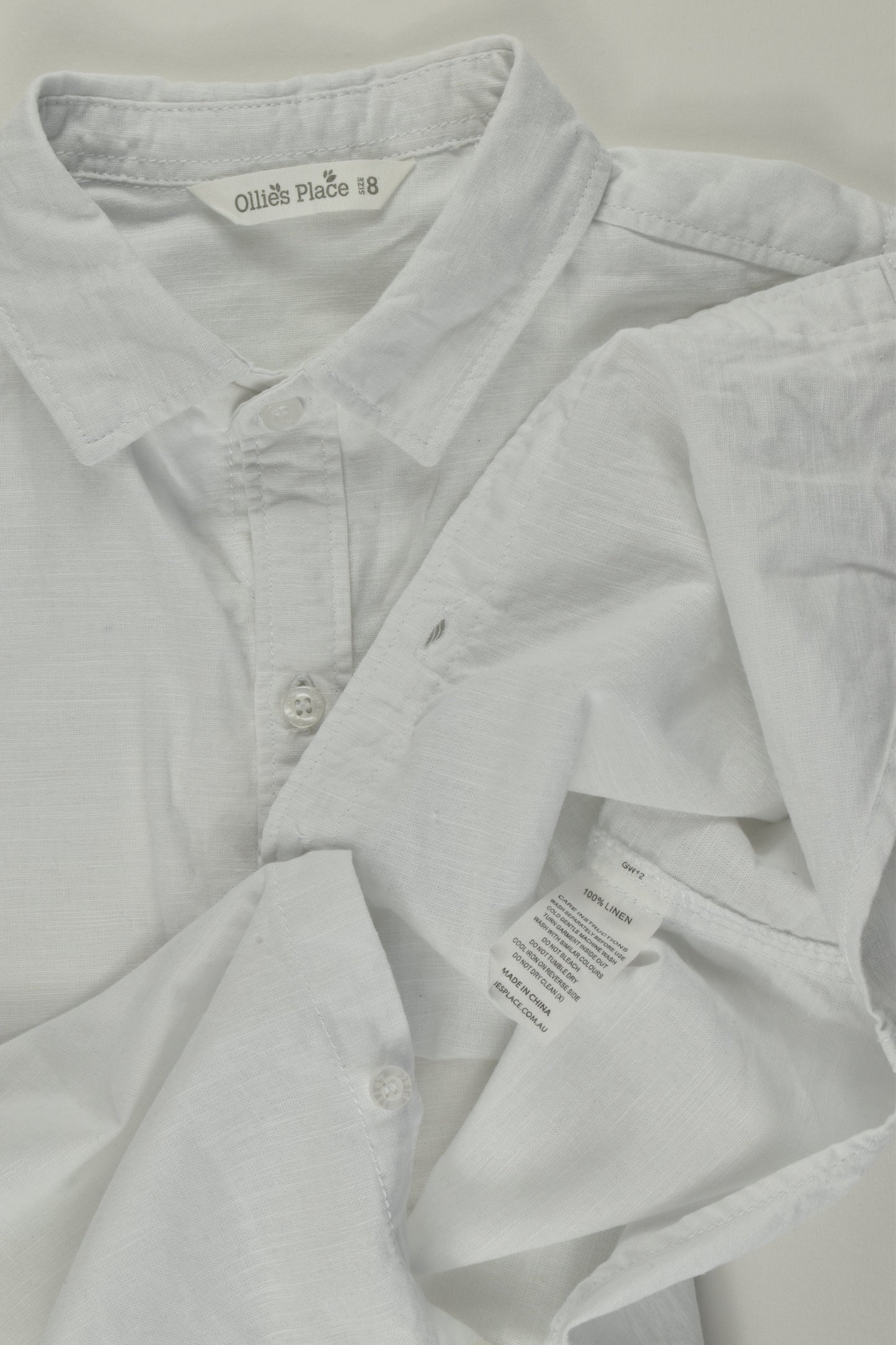 Ollie's Place Size 8 Linen Shirt