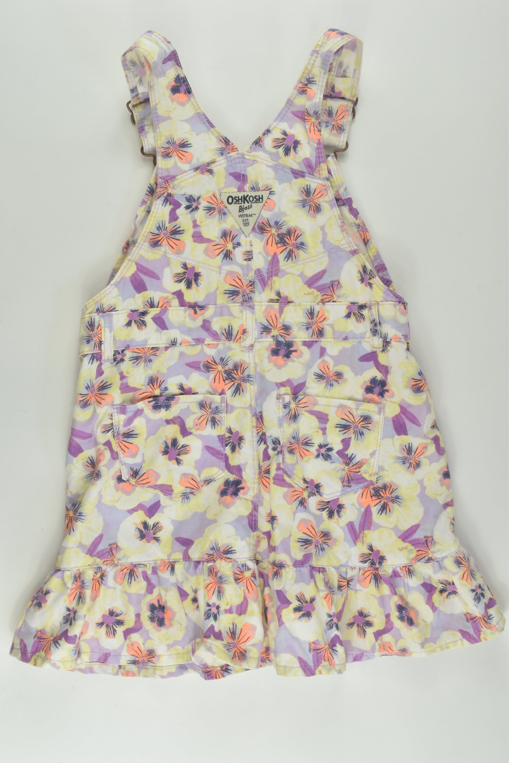 OshKosh Size 5 Floral Pinafore Dress