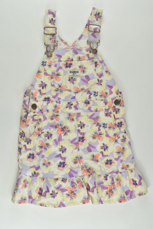 OshKosh Size 5 Floral Pinafore Dress