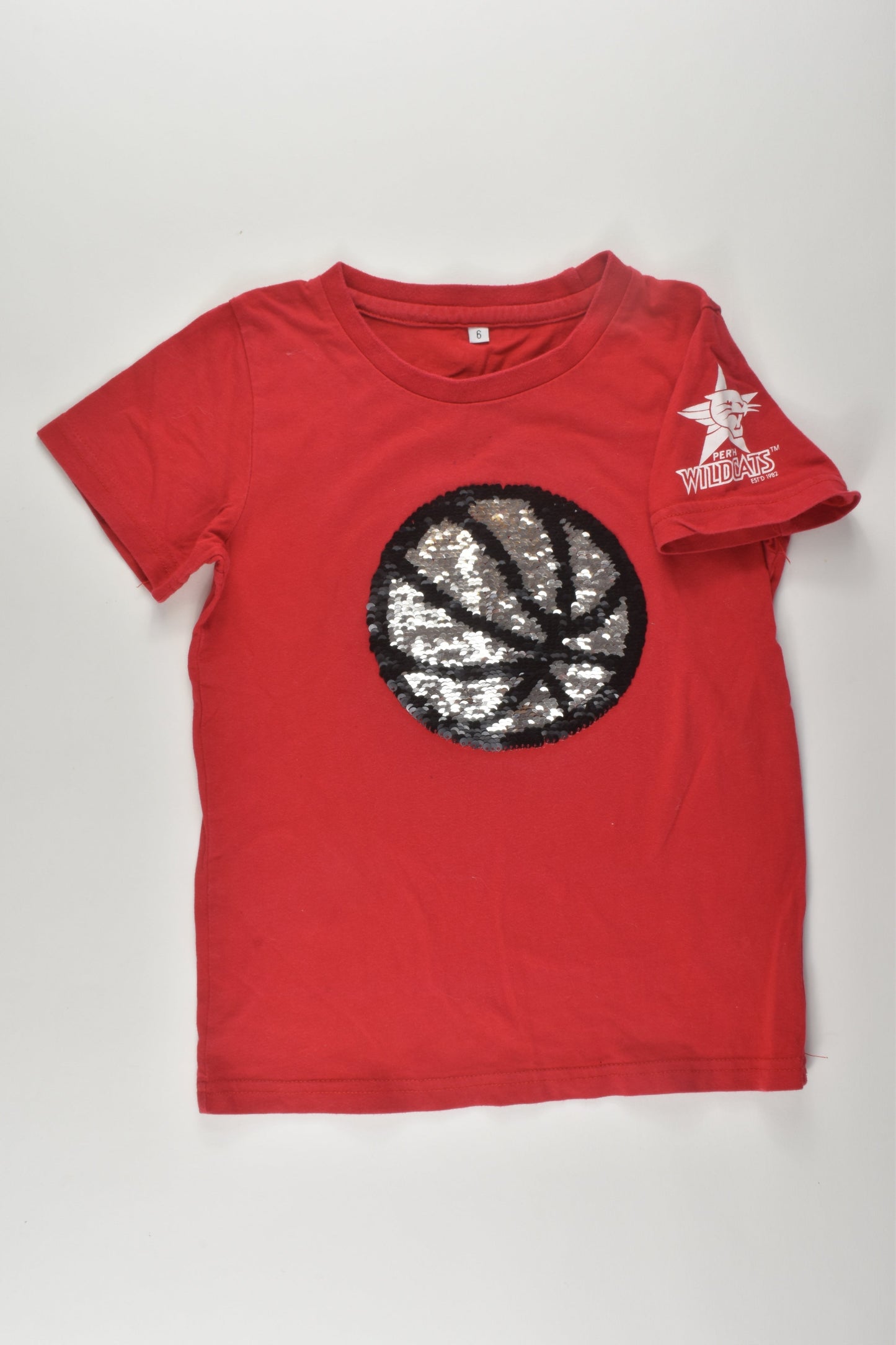 Perth Wildcats Size 6 Reversible Sequins T-shirt