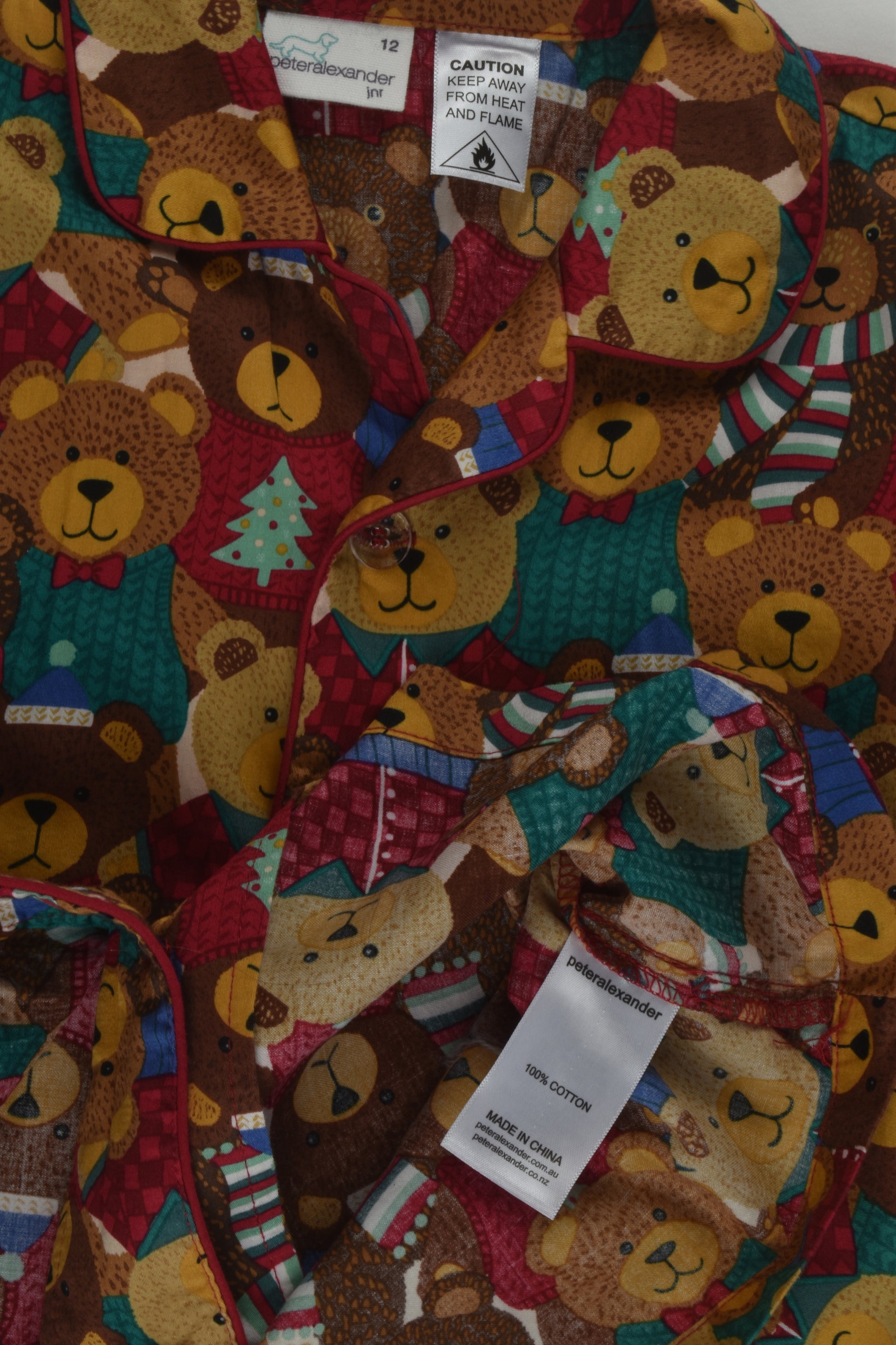 Peter Alexander Size 12 Christmas Bear Shirt
