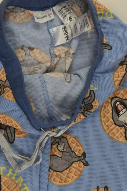 Peter Alexander Size 12 Shrek Waffle Pants