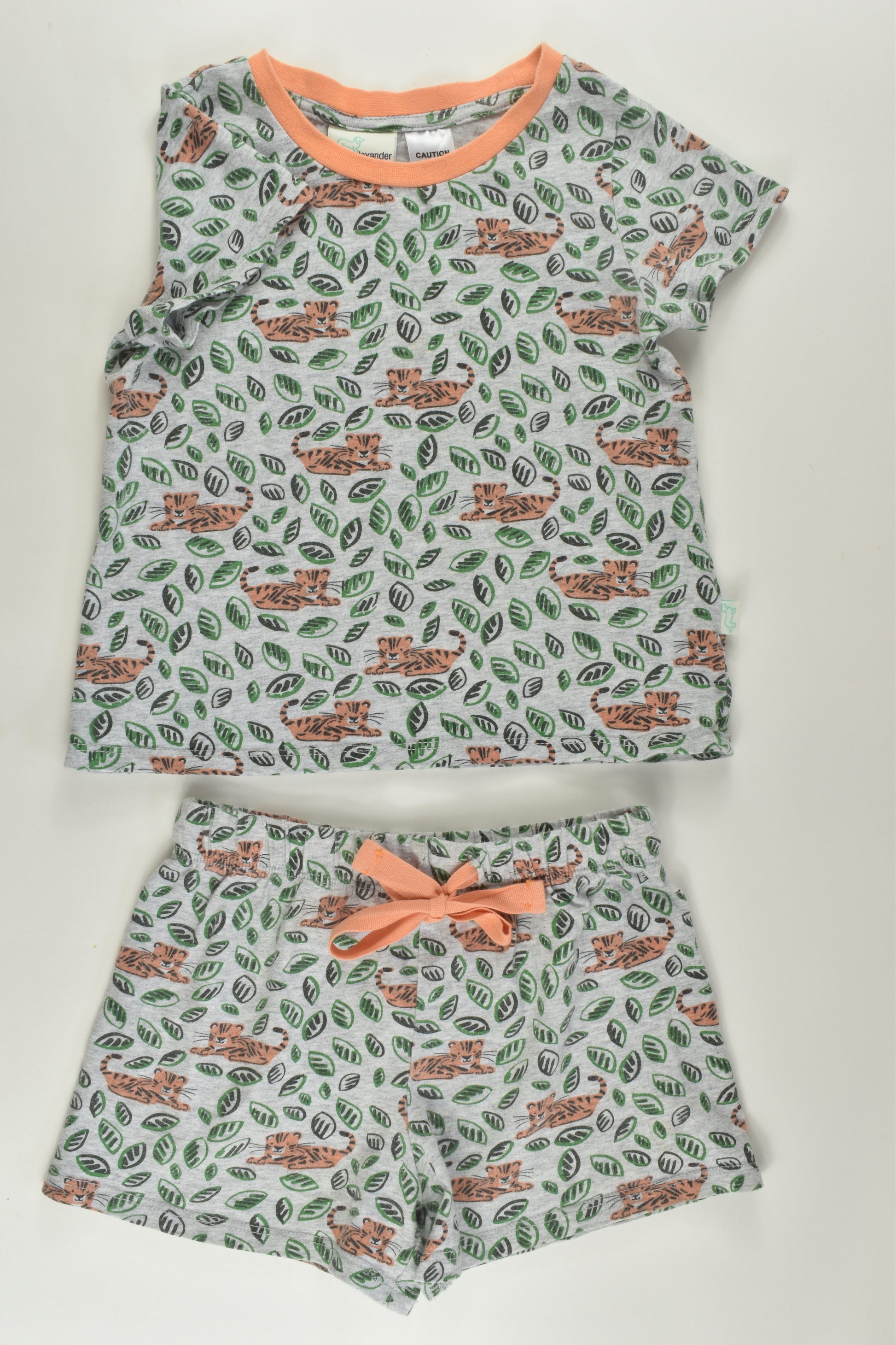 Peter Alexander Size 2 Tiger Cub Short Pyjamas