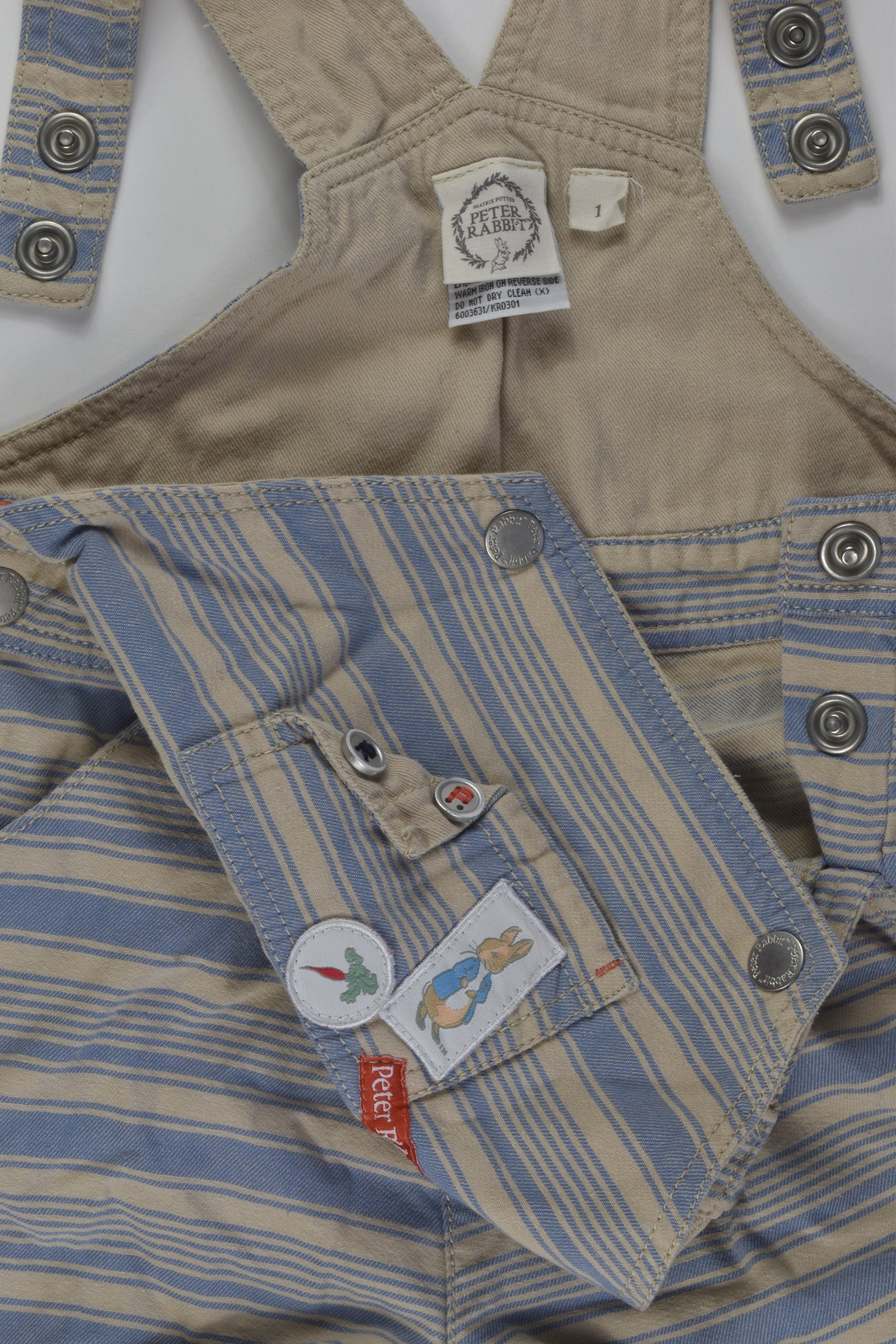 Peter Rabbit Size 1 Short Overalls