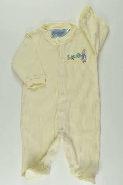 Peter Rabbit Size approx 00 Footed Romper