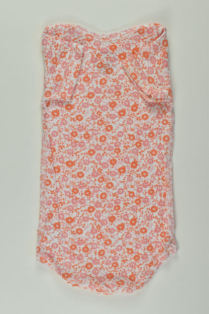 Petit Bateau Size 0 (12m/74cm) Floral Bodysuit