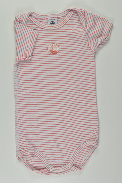 Petit Bateau Size 0 (12m/74cm) Striped Bodysuit